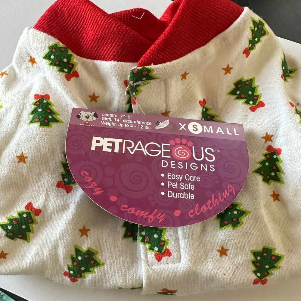 Pet Christmas outfit. New and unused with tags. XS